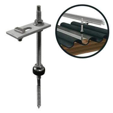 Imagem de Estrutura Suporte Fixador Placa Painel Solar Alumínio E Inox - Perfil 