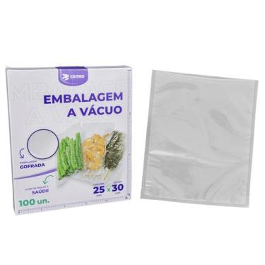 Imagem de Embalagem a Vácuo 25x30cm - 100 Unidades Gofrada Transparente em Sacos