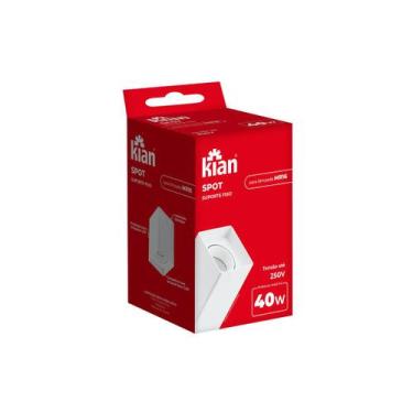 Imagem de Spot Sobrepor Quadrado Com Lâmpada 4W 6500k MR16 Branco Kian