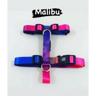 Imagem de Peitoral h + guia (malibu) - tamanho p - GUI DOGS