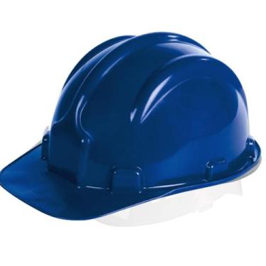 Imagem de Capacete para obra segurança inmetro ca azul alta qualidade - Vonder
