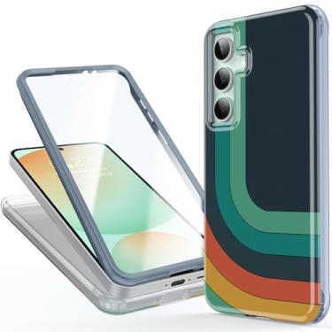 Imagem de Esdot Capa para Samsung Galaxy S24 FE com protetor de tela integrado - Moldura frontal de policarbonato rígido durável + capa traseira de TPU macio, designs bonitos da moda para mulheres, capa