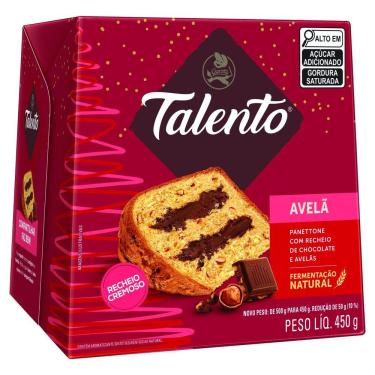 Imagem de Panettone Recheio Chocolate Talento e Avelãs Garoto 450g