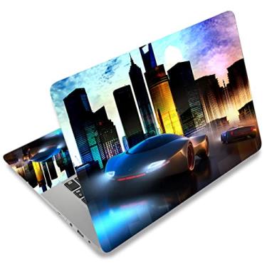 Imagem de AORTDES Adesivo para laptop de 38 a 15,6 cm, adesivo de vinil reutilizável universal para netbook/notebook de 12,1, 13, 13, 14, 15,4 polegadas, à prova d'água e resistente a arranhões (carro da cidade