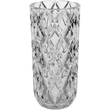 Imagem de MELLIONE VASO DECORATIVO ENFEITE CASA 28x14x14cm CRISTAL ECO TRANSPARE