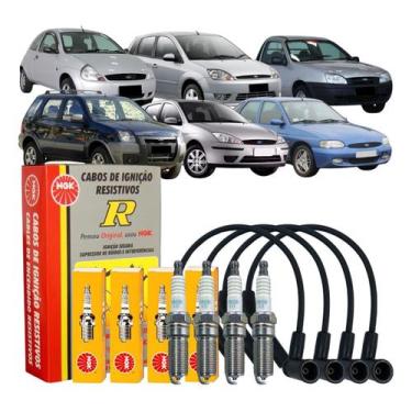 Imagem de Jogo Cabo E Vela De Ignição Ford Ka Courier Fiesta Ecosport Zetec Roca