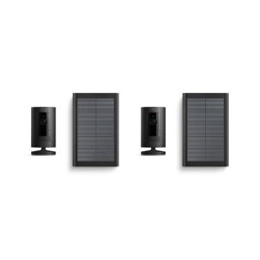 Imagem de Câmera externa Ring Stick Up Cam Solar, pacote com 2 unidades, preto
