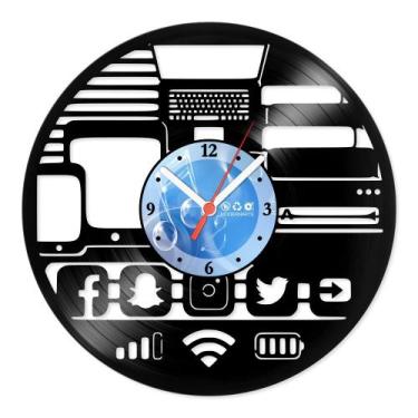 Imagem de Relógio De Parede Disco Vinil Diversos - Redes Sociais - VDI-244 - Mod