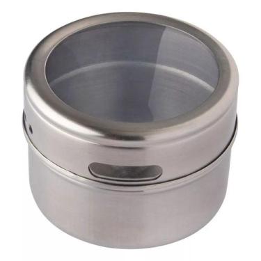 Imagem de Porta condimento de inox magnetico - bazar do saara