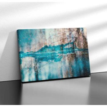 Imagem de Quadro Tecido Canvas Aspecto Pintura Abstrato Paisagem 06 - LindaCasaP