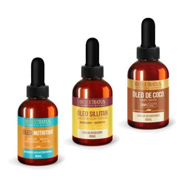 Imagem de Kit Com 3 Óleos Hidratação Nutrição E Umectação Bio Extratus