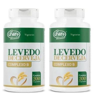 Imagem de KIT C/2 Levedo De Cerveja Complexo B 450mg 400 Comp Unilife