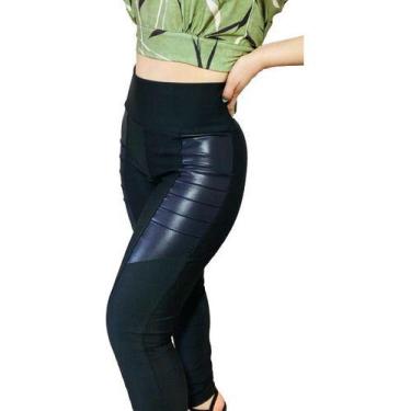 Imagem de Calça Montaria Detalhes Cirre Legging Preta Grossa - Fanáticos Por Cin