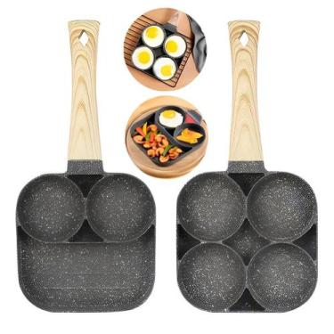 Imagem de Fritadeira Panqueca Ovo Bacon Antiaderente Alça Madeira 4x1 - Vijoli