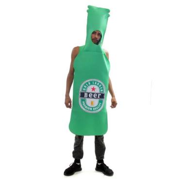 Imagem de Fantasia de Garrafa de Cerveja Verde Diversão Temática para Adultos - 