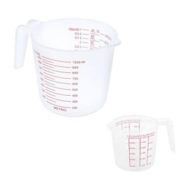 Imagem de 2un jarra medidora plastico 500ml e 1litro líquidos c/ alça - Clink