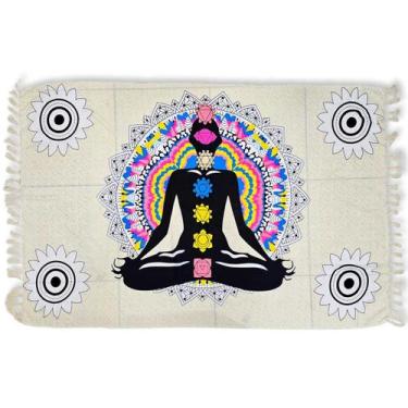 Imagem de Canga de Praia Retangular Poliéster Chakras e Mandalas - Sarat Moda In