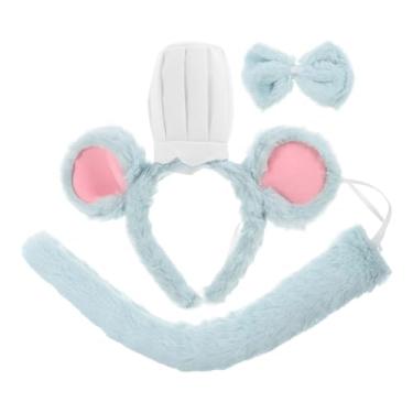 Imagem de jojofuny Conjunto De Faixa De Cabeça De Animal De Pelúcia Acessórios De Rato De Pelúcia Halloween Meninos E Adultas Divertidas