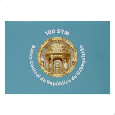 Imagem de Folder Encarte para Cédula de 100 Sym Banco Central da República do Uz