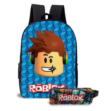 Imagem de Kit Mochila com Estojo Escolar Infantil do Roblox Menino e Menina  - U