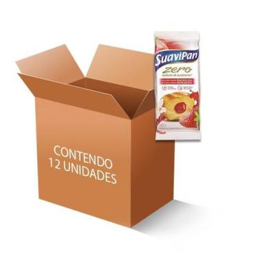 Imagem de Bolinho Suavipan  Zero Açúcar Baunilha Recheado Com Morango, Contendo 