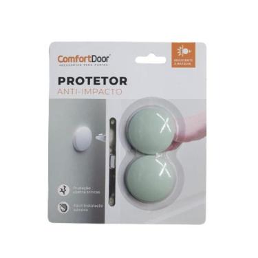 Imagem de Protetor Adesivo Porta Maçaneta Parede Anti-Impacto Verde - Comfortdoo