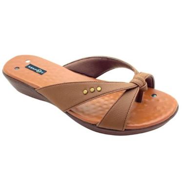 Imagem de Sandália magnética feminina Conforto leve KENFOOT - KIEV, Marrom, 36