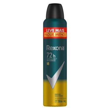 Imagem de Desodorante Antitranspirante Aerosol Masculino Rexona V8 72h 250ml Leve Mais Pague Menos