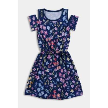 Imagem de Vestido Infantil Menina Ombro de Fora Floral - Destak, 4