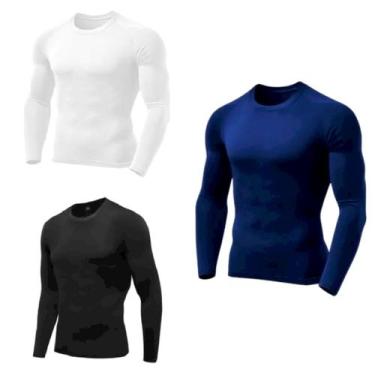 Imagem de Kit 3 Camisas Uv +50 Manga Longa Slim - Proteção Solar - Segunda Pele 