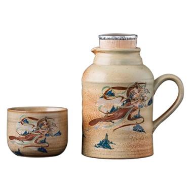 Imagem de Xícara De Chá Chinesa Com Tampa, Caneca Vintage E Bule De Chá Para Casa, Conjunto De Bule De Chá Pequeno De Uso Duradouro(Style1)