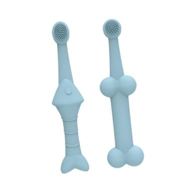 Imagem de Nishiyuenyi 2 Peças Escova de Limpeza de Dentes para Animais de Estimação, Escova de Dentes para Cães E Gatos, Escova de Dentes de Silicone Macio para Cães E Gato