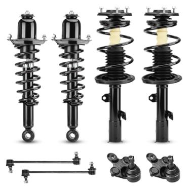 Imagem de Amortecedores dianteiros e traseiros Conjunto de mola de bobina de choque Articulações esféricas para Toyota Corolla/Matrix 2009-2013, Pontiac Vibe 1.8L L4 832597 832598 172599 (8 peças)