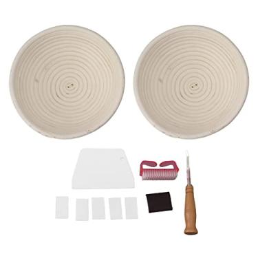 Imagem de Cesta de Padaria para Pão, Cesta Redonda Fácil para Impermeabilização de Pão, Cesta para Impermeabilização de Pão Com Pano de Forro para Remover Odores Cesta Redonda Reutilizável