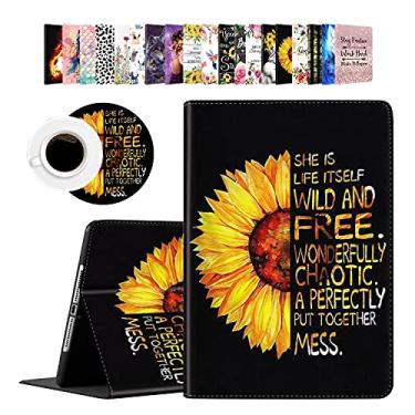 Imagem de Som Lam, Capa para iPad 10.2 8ª geração 2020 7ª geração 2019 iPad Air 10,5 polegadas 2019 iPad Pro 10,5, capa protetora durável à prova de choque para iPad 8ª e 7ª com conjunto de porta-copos aquarela