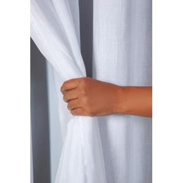 Imagem de Cortina Forro C/ Gaze De Linho Flame 6 Metros Trilho Suíço - Stanzanni