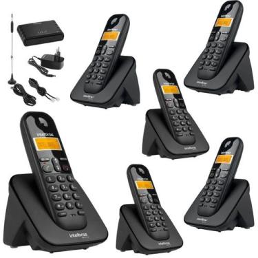 Imagem de Telefone Sem Fio e 5 Ramal Intelbras Entrada Chip Celular 3G