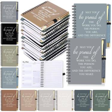 Imagem de Agenda semanal de presentes de agradecimento aos funcionários, A6, com canetas, 60 unidades