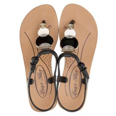 Imagem de Sandalia Rasteirinha Ortopédica Feminina Confortavel Terapia dos Pés, 