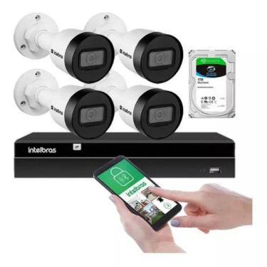 Imagem de Kit 4 Câmeras Vip1230 B Bullet Ip67 2mp Nvr Nvd 4 Canais 1tb - Intelbr