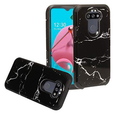 Imagem de CELZEN - Para LG Aristo 5, K31 Rebel, Tribute Monarch, Fortune 3, Phoenix 5, Risio 4, K31, K8X - Capa de telefone com imagem - AD1 mármore preto
