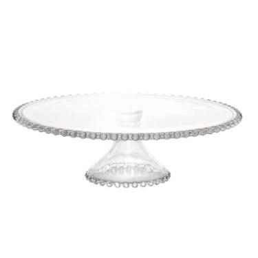 Imagem de Boleira Com Pé Cristal Bolinha 20cm 31cm Wolff Pearl (31cm)