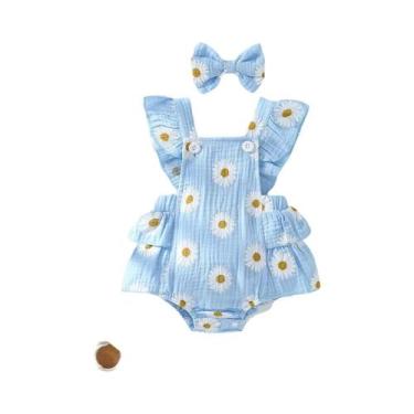 Imagem de Macacão Bebê Sem Mangas com Estampa Daisy - Estilo Japonês e Coreano, 