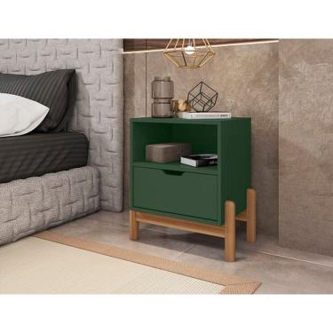 Imagem de Mesa De Cabeceira Antares Verde Oliva - Casa D Móveis