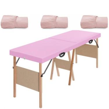 Imagem de Maca Dobrável Portátil 200kg Estética Massagem  3 Lençol - Real Macas,