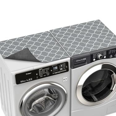 Imagem de NiHome 2Pcs Tapetes De Proteção Superior Para Lavadora E Secadora, 23,6" X 25,6" Tapete Protetor Superior Antiderrapante Para Lavadora E Secadora Com Terra Diatomácea Para Controle De Umidade, Secag