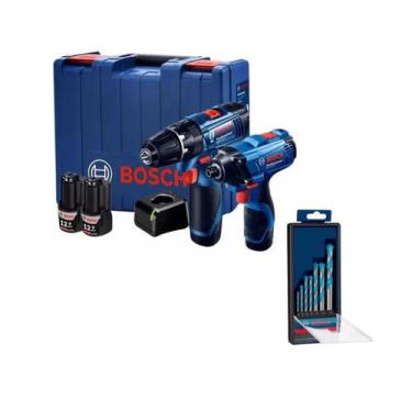 Imagem de Kit bosch kit jogo brocas cyl9 multiconstruction 7p 45681012 + furadei