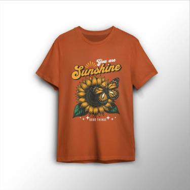 Imagem de Camiseta Personalizada com Estampa De Girassóis, Sunshine - Lobo Sete,