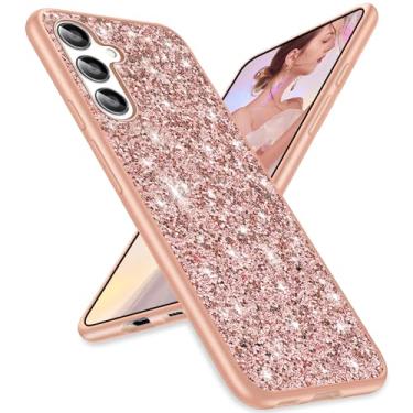 Imagem de Capa fina para Samsung A56 5G com glitter para Galaxy A56 Capa fina brilhante diamante TPU bumper capa de proteção à prova de choque para Samsung Galaxy A56 capa de telefone feminina meninas capa
