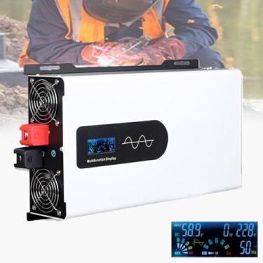 Imagem de inversor onda pura 3300 W, inversor de corrente, conversor de voltagem 24 V CC a 220 V CA, ecrã a cores LED, arrefecimento de ventilador duplo, inversor de energia solar de rede, para viagens, RV